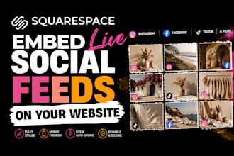 add and customize live social media feeds on your squarespace website