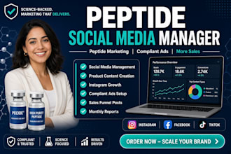 be your peptide marketing peptide ads and social media manager smm peptide promo