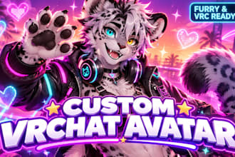 create VR character, furry avatar, vrc avatar and custom vrchat avatar