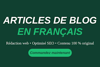 ecrire vos articles de blog en francais