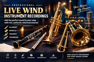 record clarinet, whistle, trumpet, trombone for your song
