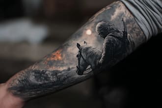 draw customized realism tattoo design