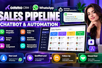 setup kommo crm whatsapp automation chatbot sales pipeline setup