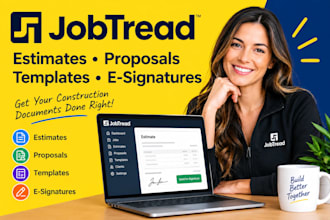 be your jobtread expert, estimate setup proposal template generation e signature
