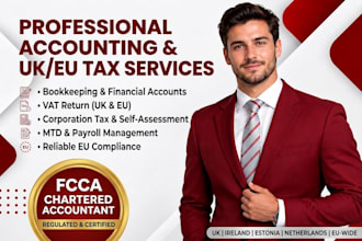 do UK and eu bookkeeping, vat returns, annual company accounts, and tax returns