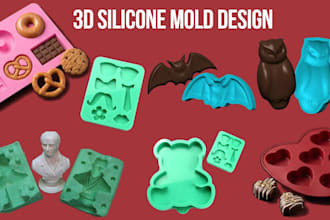 design custom silicone mold for resin casting and product manufacturing