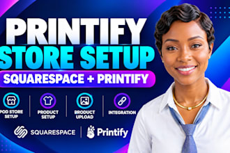 setup squarespace printify integration and print on demand store