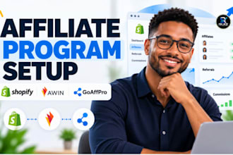 setup shopify affiliate program with awin or goaffpro for store launch