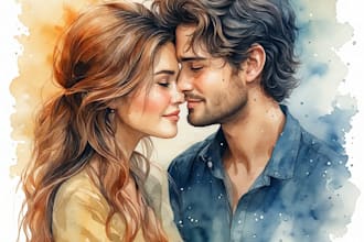 draw couple portrait for illustration