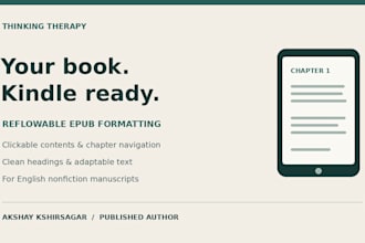 format your nonfiction ebook into reflowable kindle epub