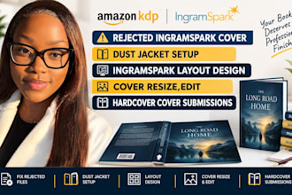 fix rejected ingramspark hardcover and dust jacket files