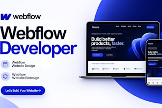 be your webflow developer, webflow design, webflow redesign, fix webflow