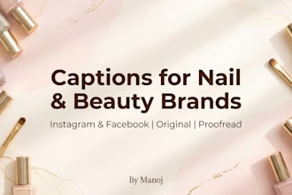 captions, social media, nail salon, beauty, copywriting