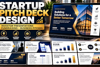 design a professional startup pitch deck  investor presentation