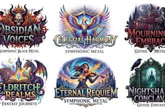 do symphonic black symphonic metal gothic metal  fantasy logo