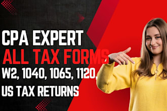 do business and personal tax return, w2, 1040, 1065 and schedule c