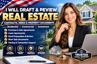 review US real estate contracts, deeds, hoa disputes and property documents
