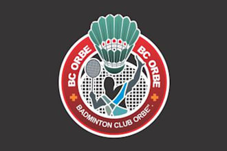 design modern badminton club team brand logo