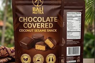 design eye catching chocolate snack packaging and wrapper design