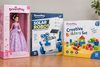 design custom toy packaging, kids toy box, window box and collectible figure box