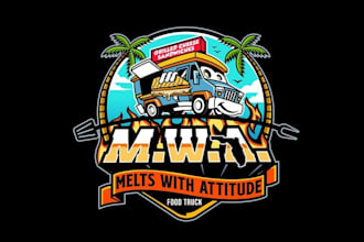 design attractive food truck logo for a famous TV chef