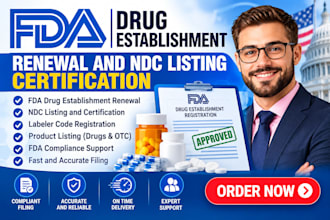 do fda drug establishment renewal and ndc listing certification