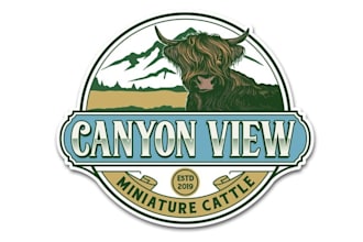 design greatest cutest miniature cows logo