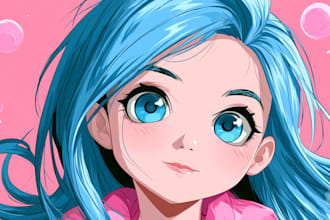 create a cute chibi anime character or kawaii cartoon