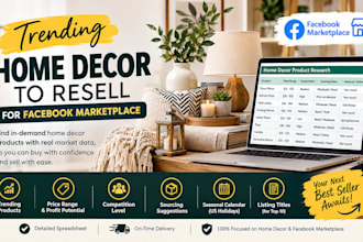 find trending home decor products to resell on facebook marketplace