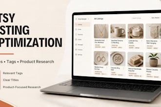 optimize etsy listings with SEO titles, tags, and keywords