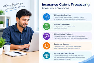 provide insurance claims processing and data entry services