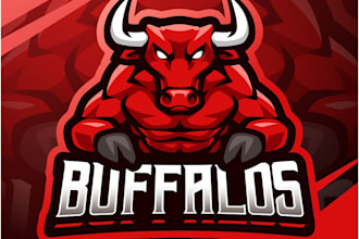 create graceful and fantastic buffalo logo design