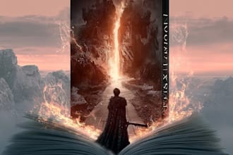 design fantasy book cover, fantasy book cover design art