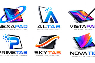 design a professional tablet device, technology, electronics, mobile tablet logo