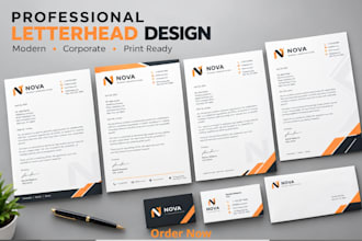 design professional business letterhead and stationery