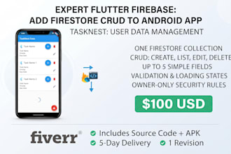 add firebase firestore crud to your flutter android app