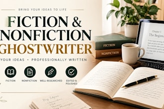 ghostwrite your fiction or nonfiction ebook
