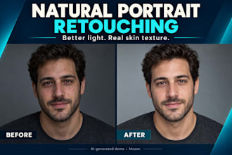 naturally retouch your portraits and improve lighting with ai