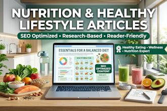 write SEO nutrition and healthy lifestyle articles