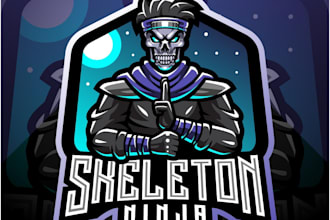 design awesome beautiful skull logo