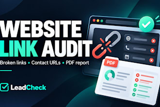 check broken website links and contact page urls
