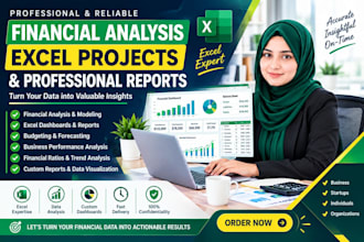 create excel financial dashboards, financial analysis, and reports