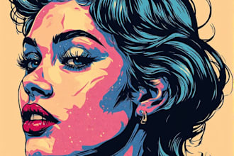design custom celebrity pop art and stylized portraits