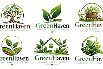 design a professional, botanical, nature, gardening, nursery, organic plant logo