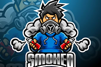 design superb fantastic smoke logo