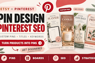 create pinterest pins and market your etsy shop with pin SEO