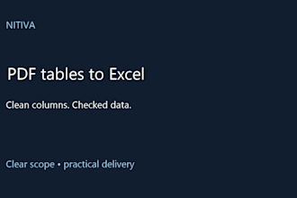 convert PDF tables into a clean excel spreadsheet