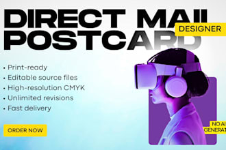 design corporate eddm postcard, yearly calendar, media kit ppt, business flyer,