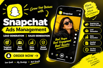 set up a snapchat ads campaign for lead generation and sales