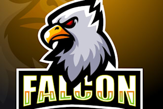 create eye catching wonderful falcon logo